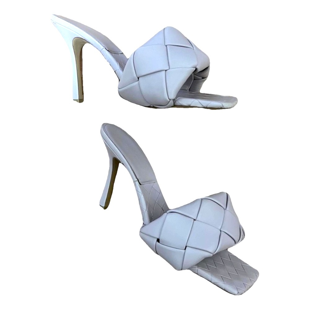 *SOLD*Bottega Veneta Lido/Intrecciato Leather Mules
